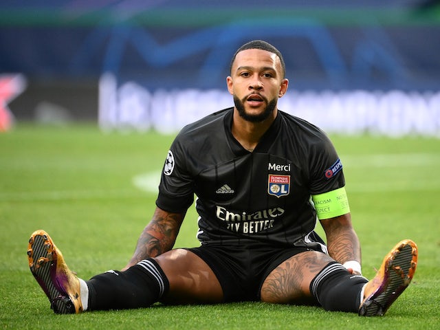 Lyon's Memphis Depay pictured in August 2020