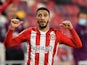 Brentford's Said Benrahma celebrates scoring against Fulham in the EFL Cup on October 1, 2020