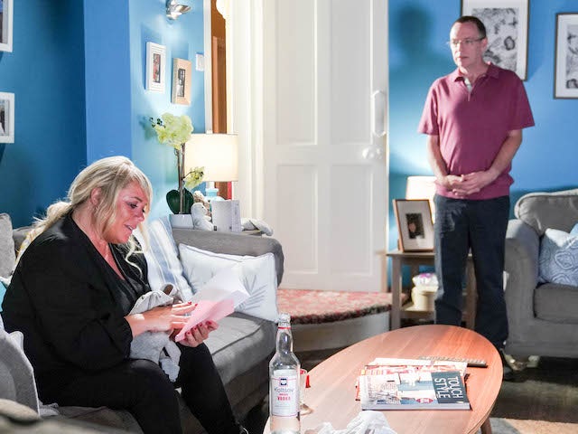 Ian and Sharon on EastEnders on October 23, 2020