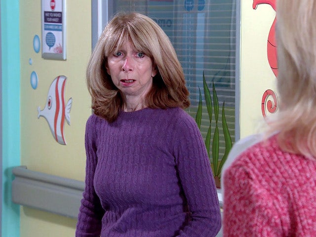 Gail on the first episode of Coronation Street on October 26, 2020
