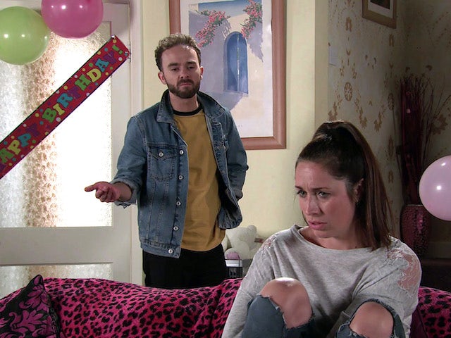 David and Shona on Coronation Street's second episode on October 14, 2020