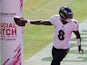 Baltimore Ravens quarterback Lamar Jackson pictured on October 4, 2020