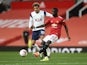 Manchester United's Eric Bailly in action with Tottenham Hotspur's Dele Alli in the Premier League on October 4, 2020