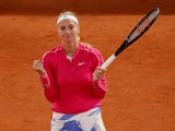 Petra Kvitova celebrates winning at the French Open on October 5, 2020