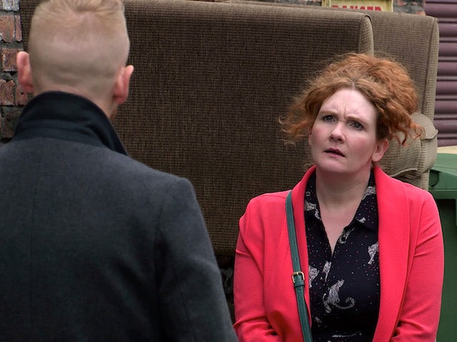 Fiz on Coronation Street's first episode on October 12, 2020