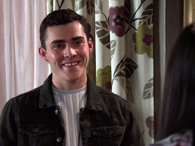 Corey on the second episode of Coronation Street on November 6, 2020
