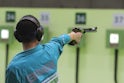 Competition in air pistol shooting