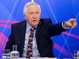 David Dimbleby in his Question Time pink shark tie pomp