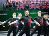 GB gymnast James Langley pictured during the 2018 TeamGym European Championships