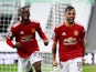 Manchester United's Bruno Fernandes celebrates scoring against Newcastle United in the Premier League on October 17, 2020