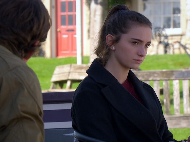 Liam and Gabby on the second episode of Emmerdale on November 5, 2020