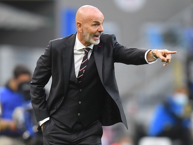 AC Milan manager Stefano Pioli pictured on October 17, 2020
