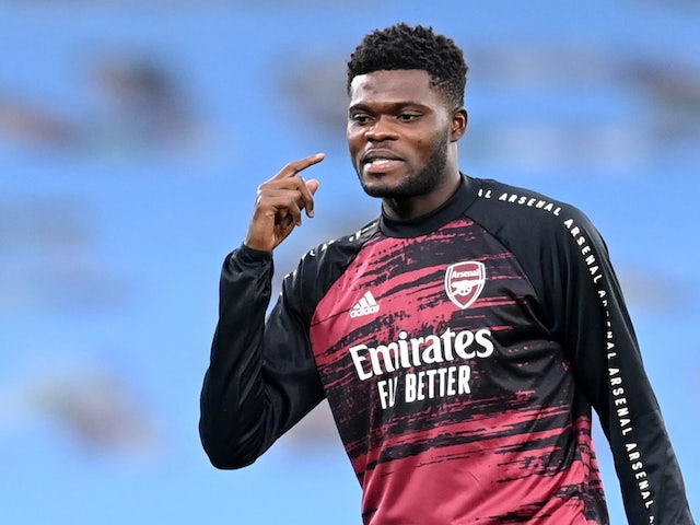 Thomas Partey pictured in Arsenal gear on October 17, 2020