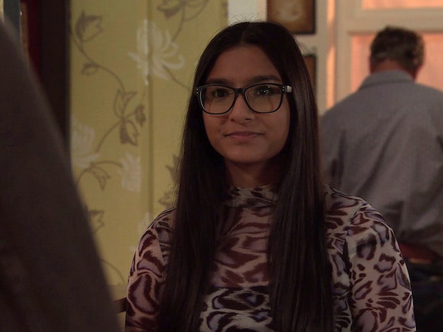 Asha on the second episode of Coronation Street on November 6, 2020