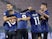 Atalanta BC players celebrate scoring against FC Midtjylland on October 21, 2020