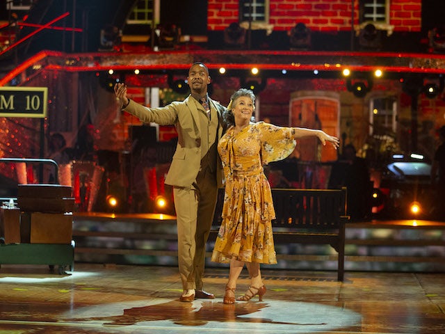 Caroline Quentin and Johannes Radebe on Strictly Come Dancing week one on October 24, 2020