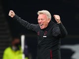 West Ham United manager David Moyes celebrates in October 2020