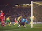 Norwich City score against Bayern Munich in a 1993 UEFA Cup clash