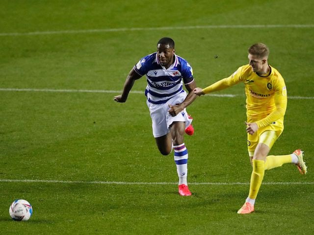 Reading's Yakou Meite in action against Wycombe Wanderers on October 20, 2020