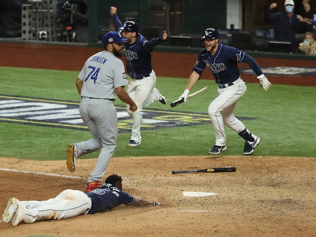 Tampa Bay Rays secure 8-7 walk-off victory to tie World Series