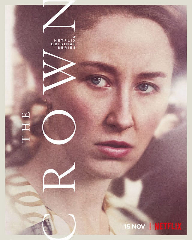 Princess Anne on the poster for The Crown season four