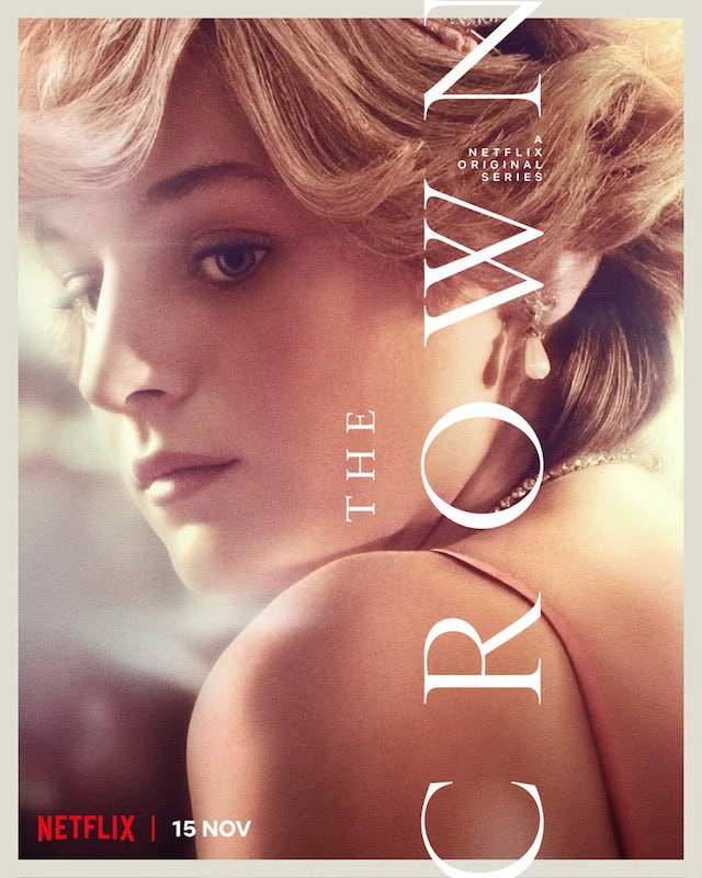 Princess Diana on the poster for The Crown season four
