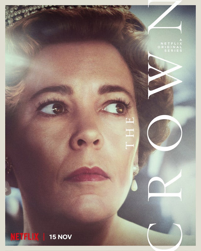 The Queen on the poster for The Crown season four