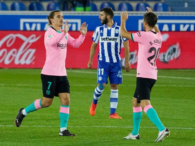 Result: Antoine Griezmann rescues a point for Barcelona at Alaves
