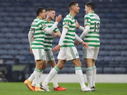 Celtic's Mohamed Elyounoussi celebrates scoring against Aberdeen on November 1, 2020