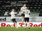 Derby County's Martyn Waghorn celebrates scoring against Cardiff City in the Championship on October 28, 2020