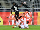 Borussia Monchengladbach's Marcus Thuram scores against Real Madrid in the Champions League on October 27, 2020