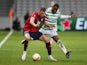 Lille's Sven Botman in action with Celtic's Olivier Ntcham in the Europa League on October 29, 2020