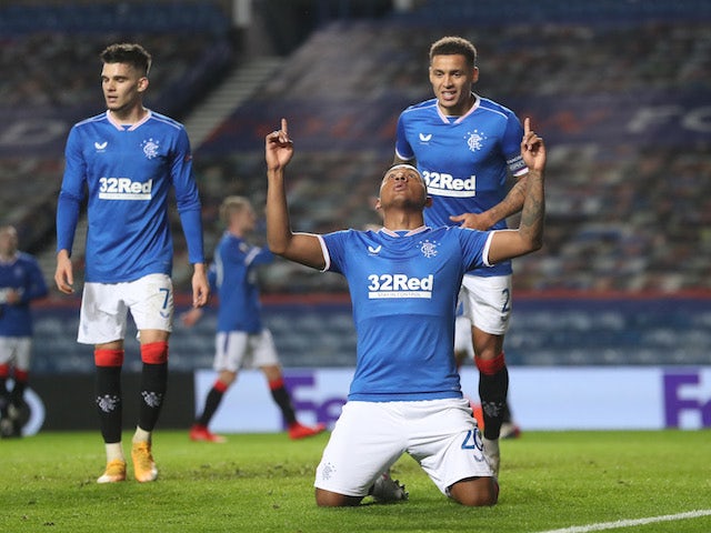 Alfredo Morelos equals Rangers record in Europa League win over Lech Poznan