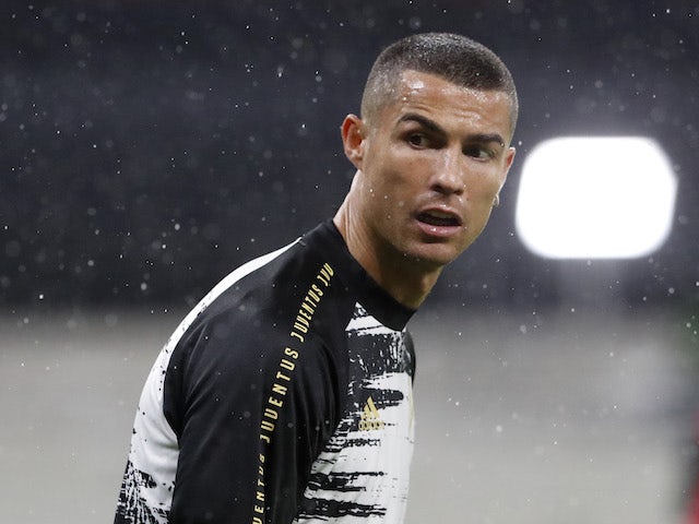 Juventus forward Cristiano Ronaldo warms up ahead of his side's Champions League match on November 4, 2020