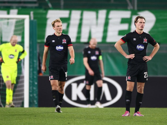 Dundalk concede two late goals to lose seven-goal thriller with Rapid Vienna