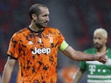 Juventus defender Giorgio Chiellini pictured in Champions League action on November 4, 2020