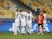 Borussia Monchengladbach players celebrate after Alassane Plea scores against Shakhtar Donetsk on November 3, 2020