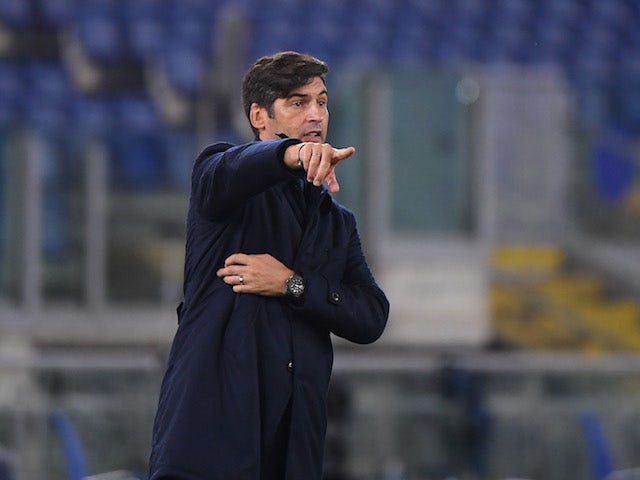Roma head coach Paulo Fonseca pictured in October 2020