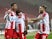 Red Star Belgrade's Guelor Kanga celebrates with teammates after scoring against Gent on November 5, 2020