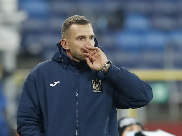 Ukraine head coach Andriy Shevchenko pictured on November 11, 2020