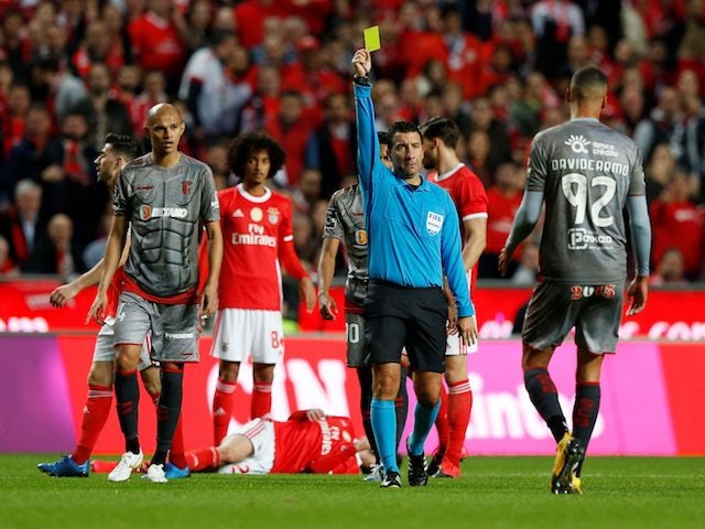 Braga's David Carmo in action against Benfica in the Primeira Liga on February 15, 2020