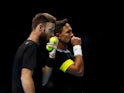  South Africa's Raven Klaasen and New Zealand's Michael Venus pictured in November 2019