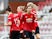 Manchester United's Tobin Heath celebrates scoring against Manchester City in the Women's Super League on November 14, 2020