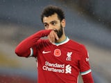 Mohamed Salah in action for Liverpool on November 8, 2020