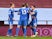 Brighton & Hove Albion's Danny Welbeck celebrates scoring their first goal with teammates against Aston Villa on November 21, 2020