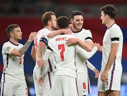 England's Mason Mount celebrates scoring against Iceland in the UEFA Nations League on November 18, 2020