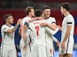 England's Mason Mount celebrates scoring against Iceland in the UEFA Nations League on November 18, 2020
