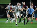 Sam Simmonds runs through to score a try for Exeter against Harlequins on November 20, 2020