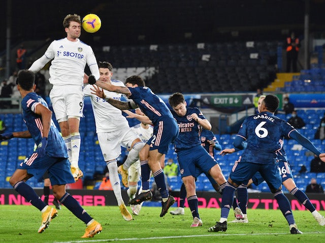 Leeds United's Patrick Bamford in action against Arsenal in the Premier League on November 22, 2020