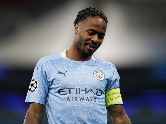 Manchester City forward Raheem Sterling pictured in October 2020